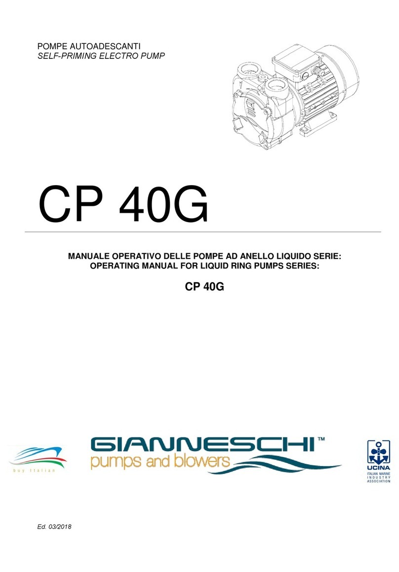 Gianneschi CP 40G Series operating manual