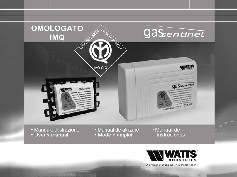 Watts gas sentinel GSX Series User manual