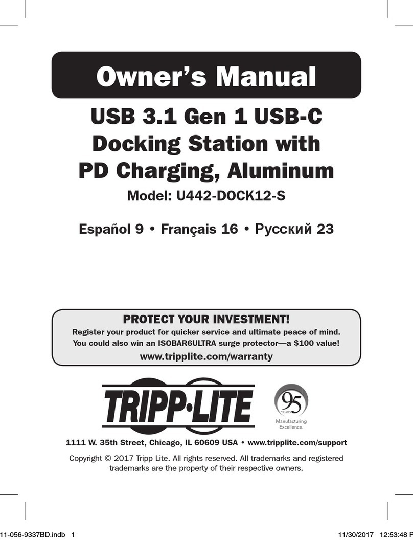 Tripp Lite U442-DOCK12-S owner's manual
