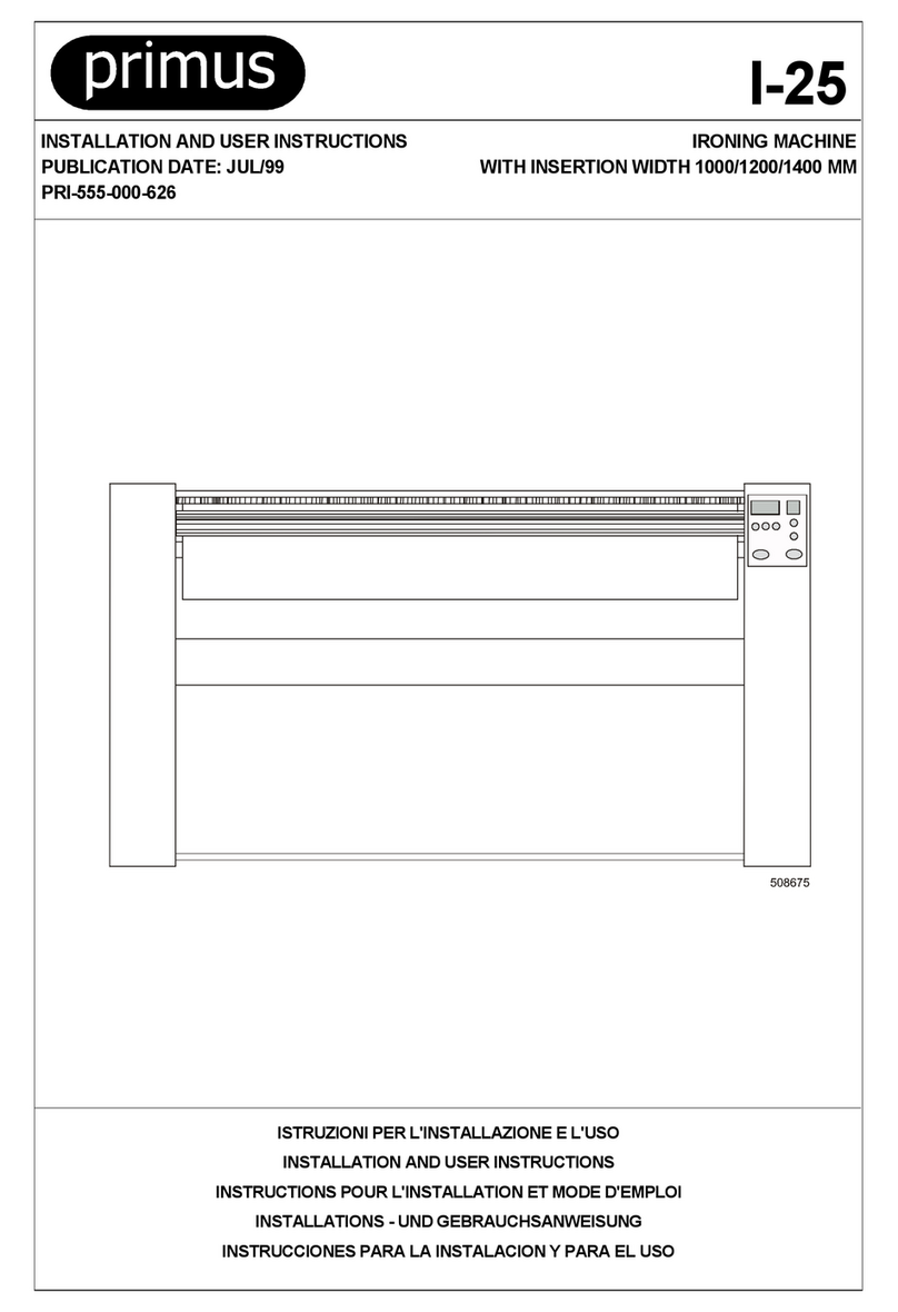 Primus I-25 Installation and user instructions