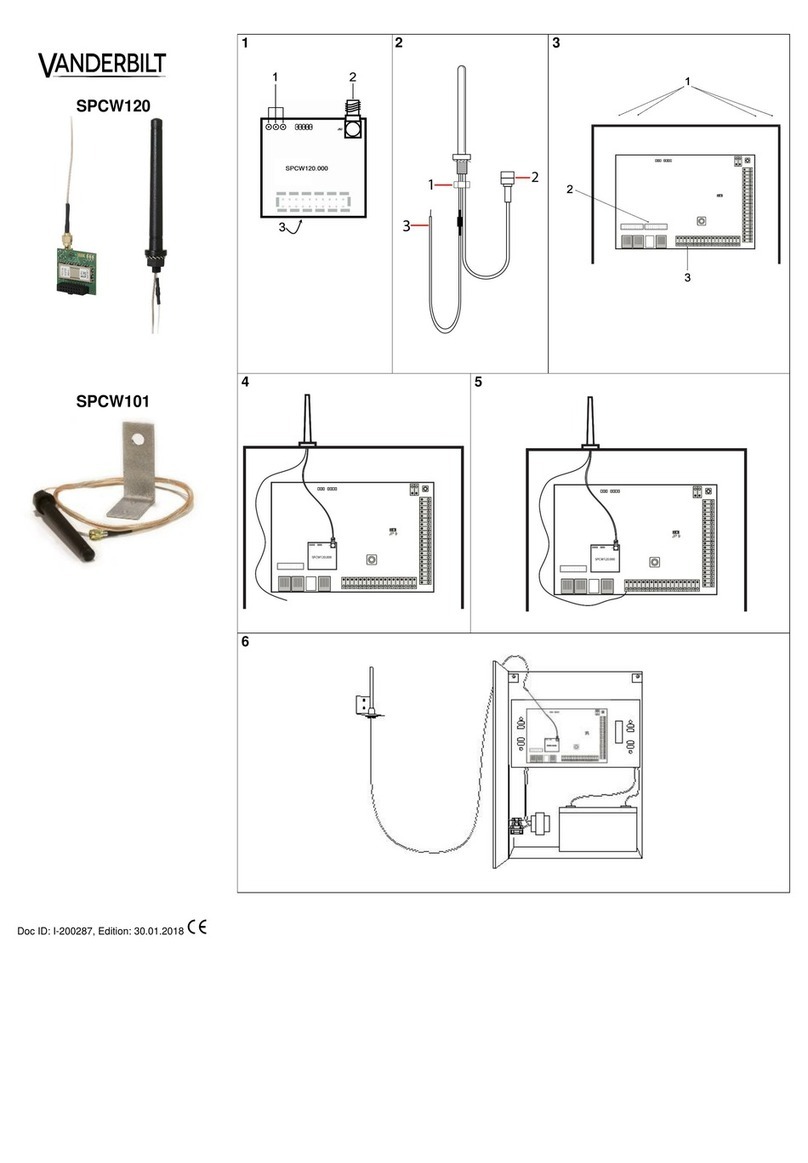 Vanderbilt SPCW120 User manual