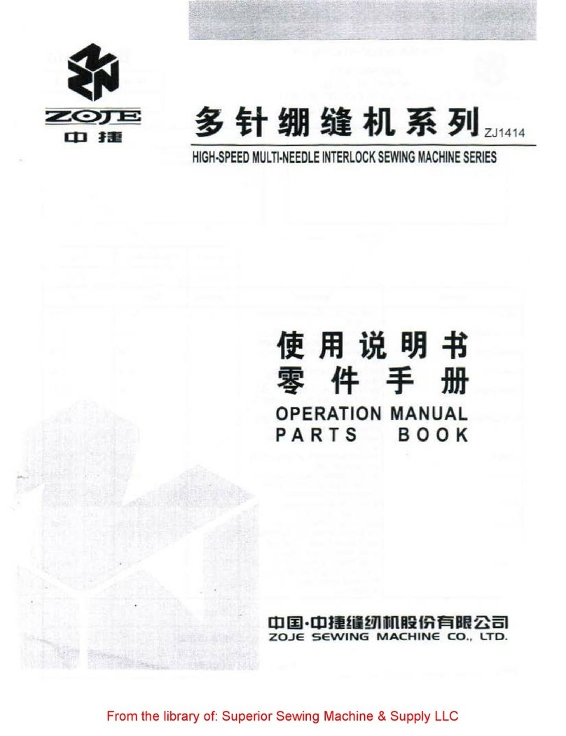 ZOJE ZJ1414 Operation manual parts book