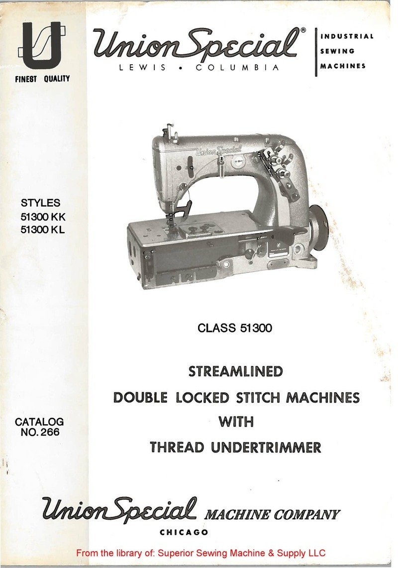 UnionSpecial 51300 Series Instructions for adjusting and operating