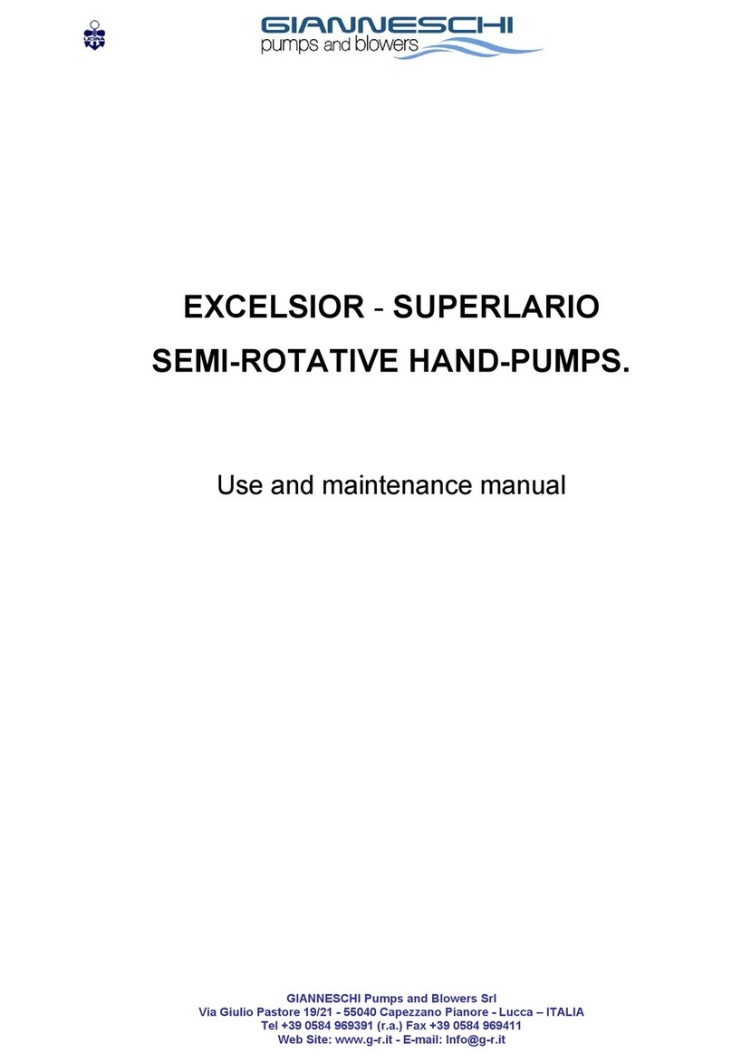 Gianneschi EXCELSIOR Use and maintenance manual Gianneschi EXCELSIOR Use and maintenance manual