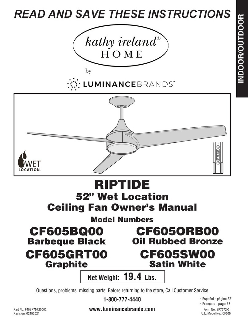 Luminance Brands RIPTIDE CF605BQ00 owner's manual