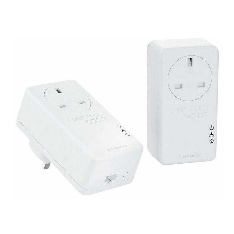 SAGEMCOM F@ST PLUG 501P DUO Quick installation guide