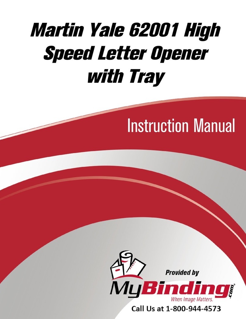 MyBinding Martin Yale 62001 instruction manual MyBinding Martin Yale 62001 instruction manual