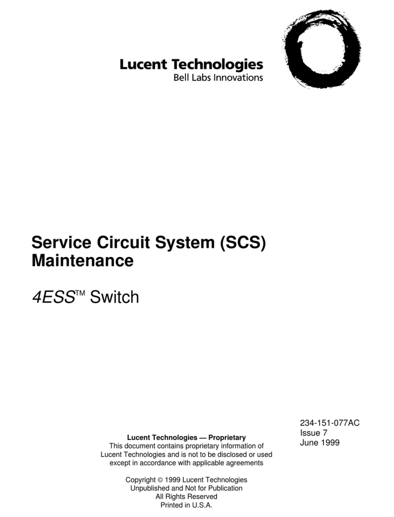 Lucent Technologies 4ESS SCS Maintenance manual