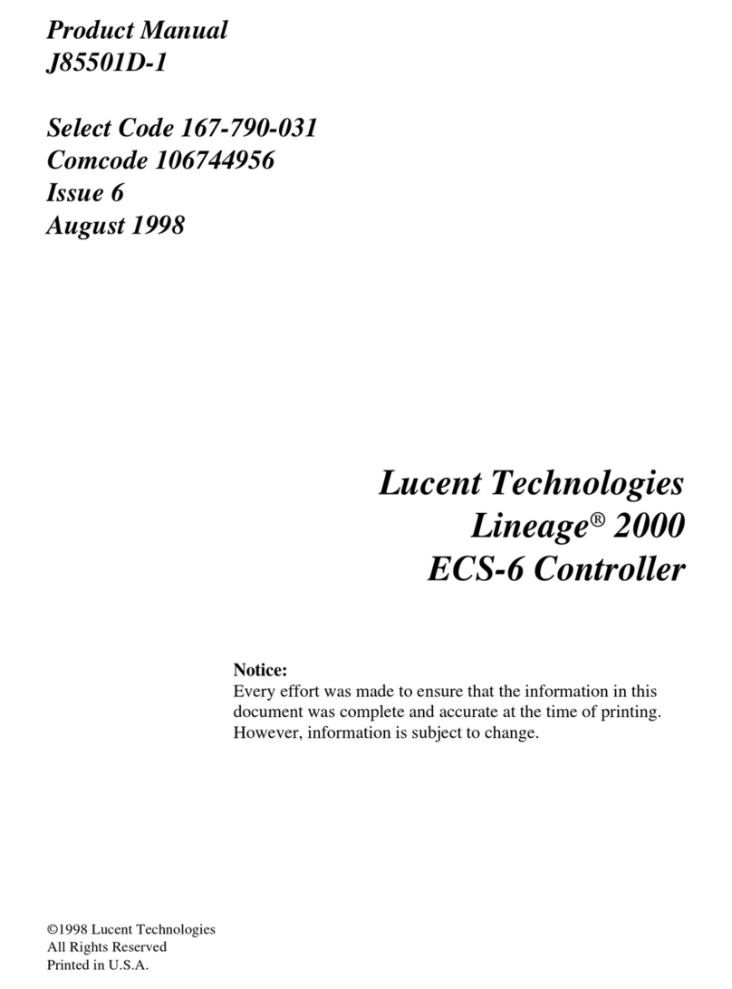 Lucent Technologies LINEAGE 2000 ECS-6 product manual Lucent Technologies LINEAGE 2000 ECS-6 product manual