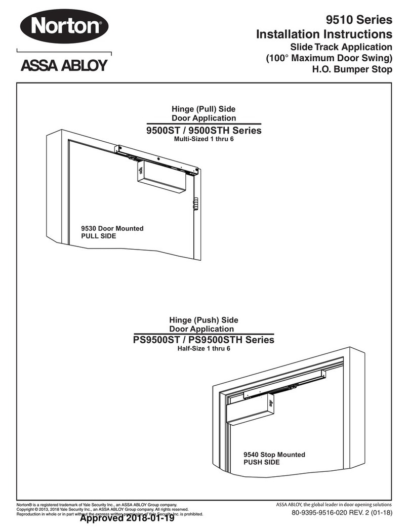 Assa Abloy Norton 9510 Series User manual Assa Abloy Norton 9510 Series User manual