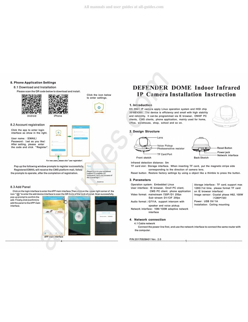 Defender HA-8501 Installation instruction