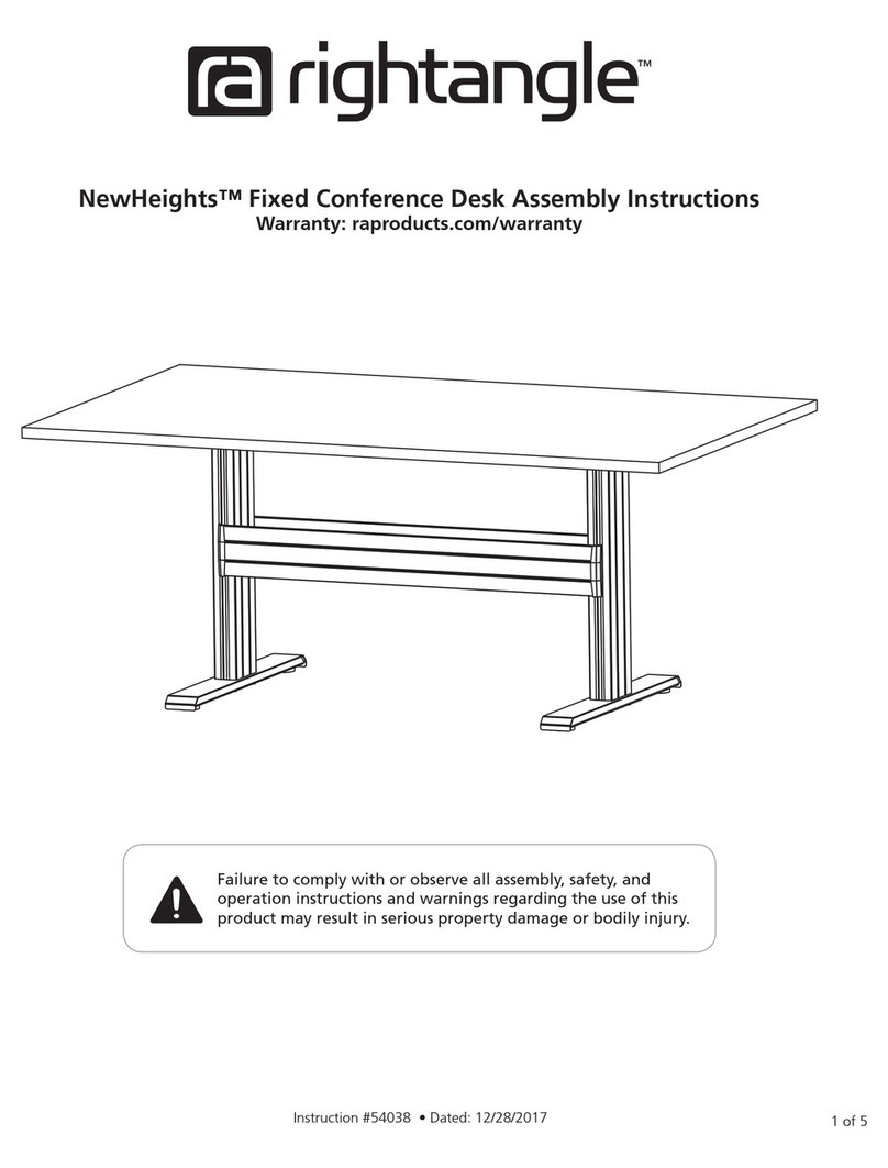 RIGHT ANGLE NewHeights Fixed Conference Desk User manual