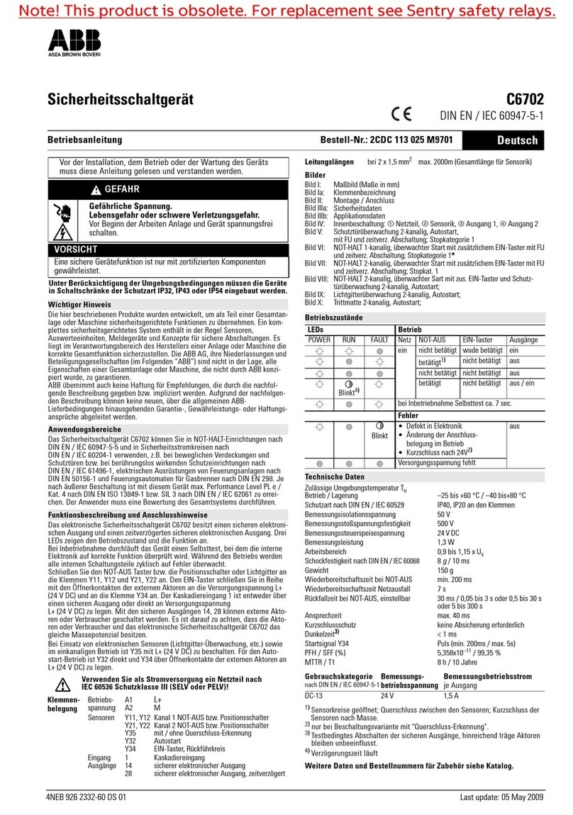 ABB C6702 operating instructions