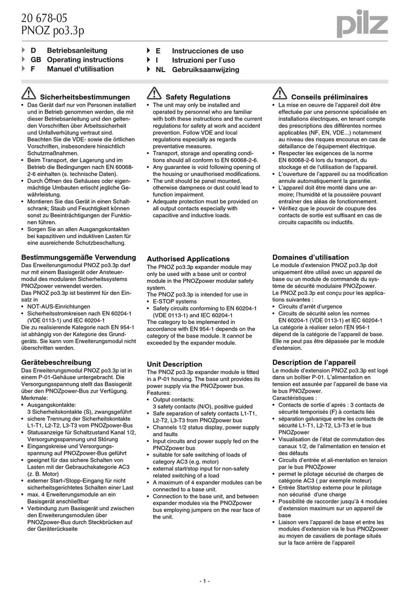 Pilz PNOZ po3.3p User manual