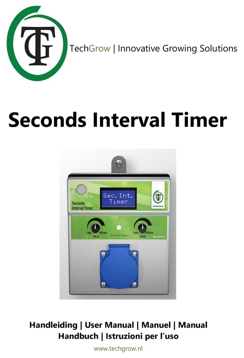 TechGrow Seconds Interval Timer user manual