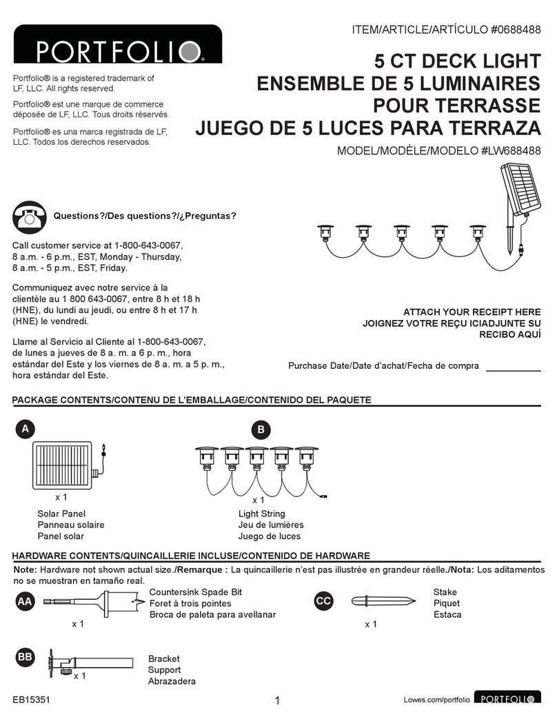 Portfolio LW688488 User manual