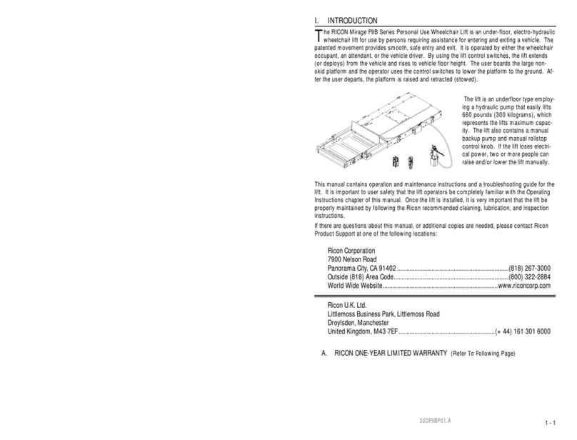 Ricon MirageF9B Series manual