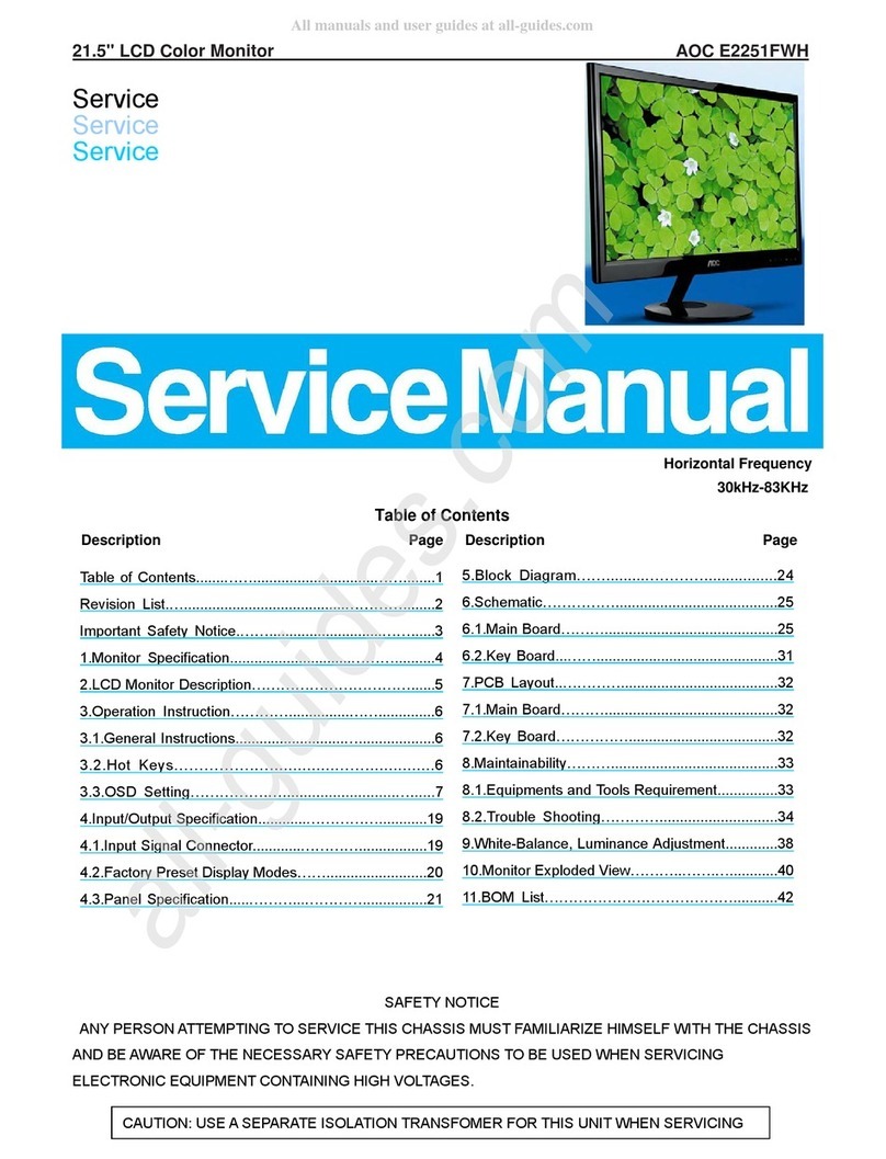AOC E2251FWH User manual