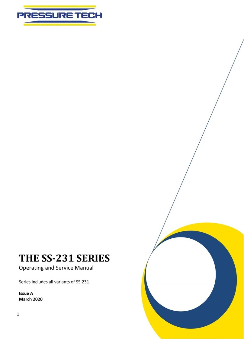 Pressure Tech SS-231 Series Operating and service manual
