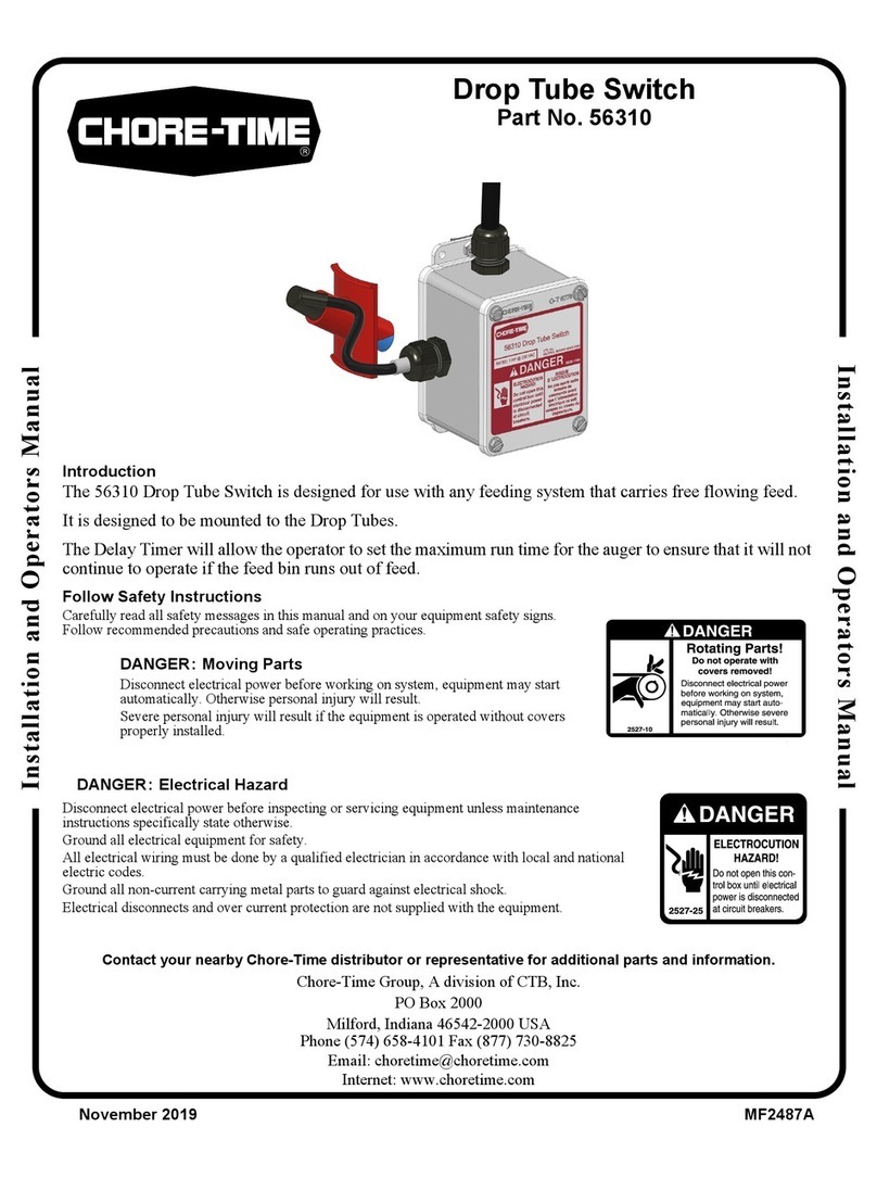 Chore-Time 56310 Installation and operator's manual