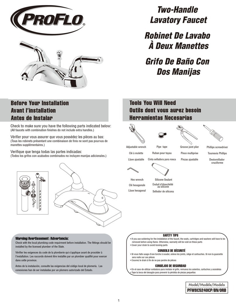 ProFlo PFWSC5240CP manual