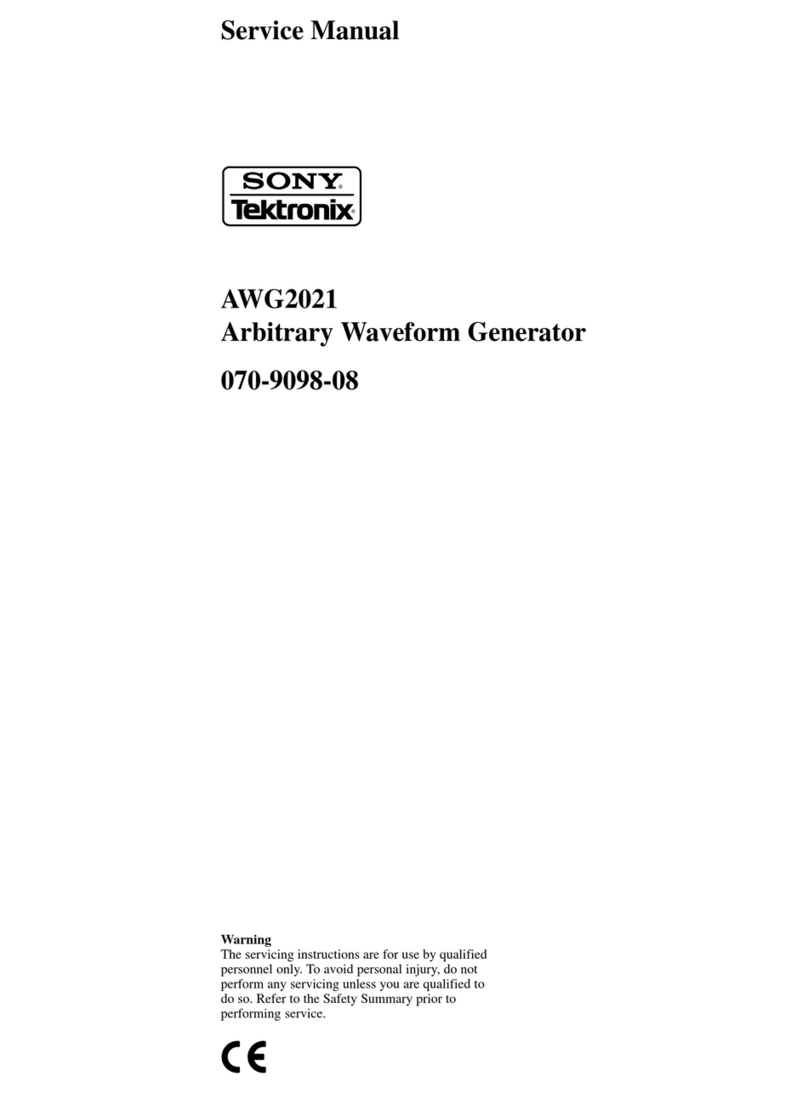 Sony Tektronix AWG2021 User manual
