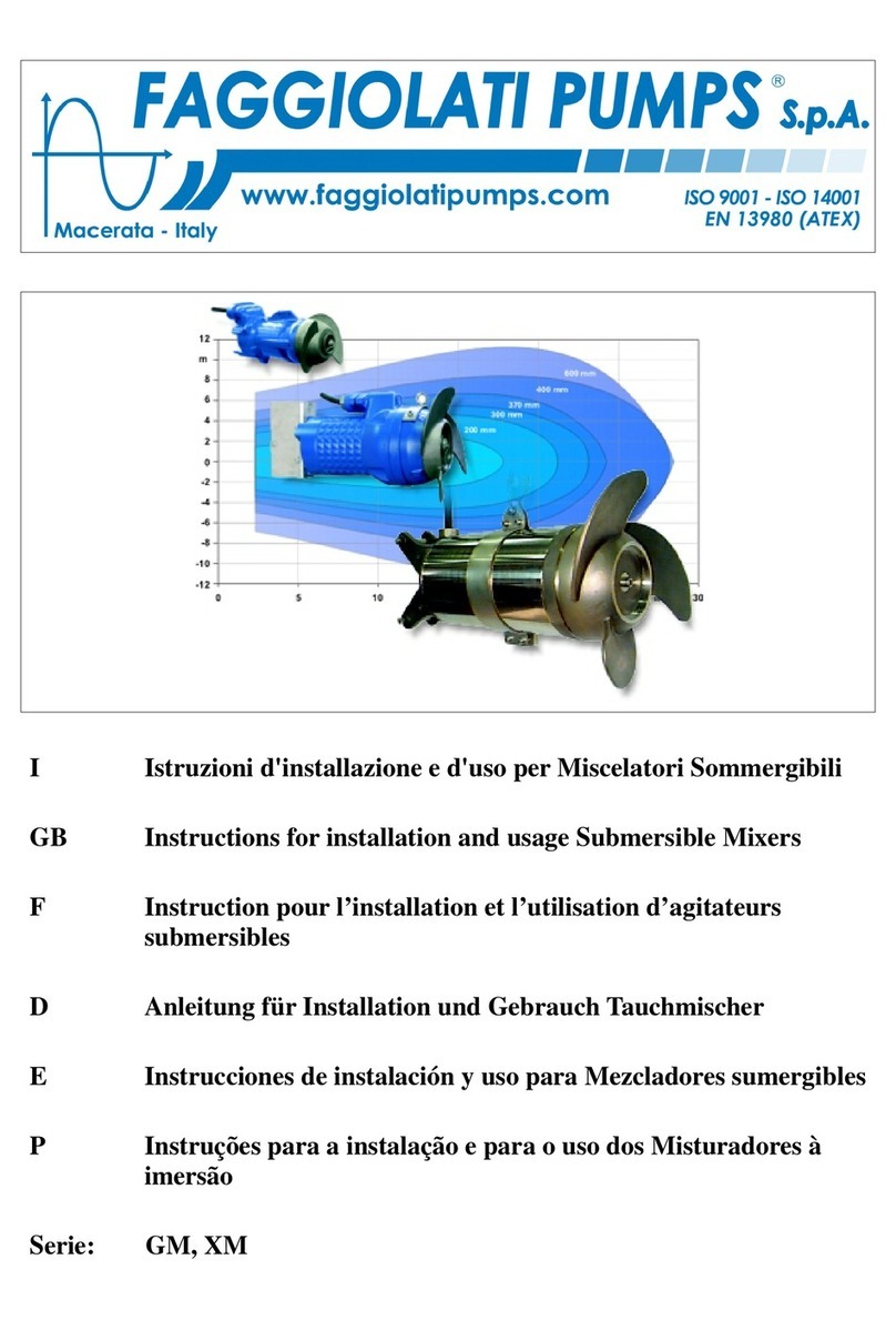 Faggiolati Pumps GM Series Instructions for installation and use Faggiolati Pumps GM Series Instructions for installation and use