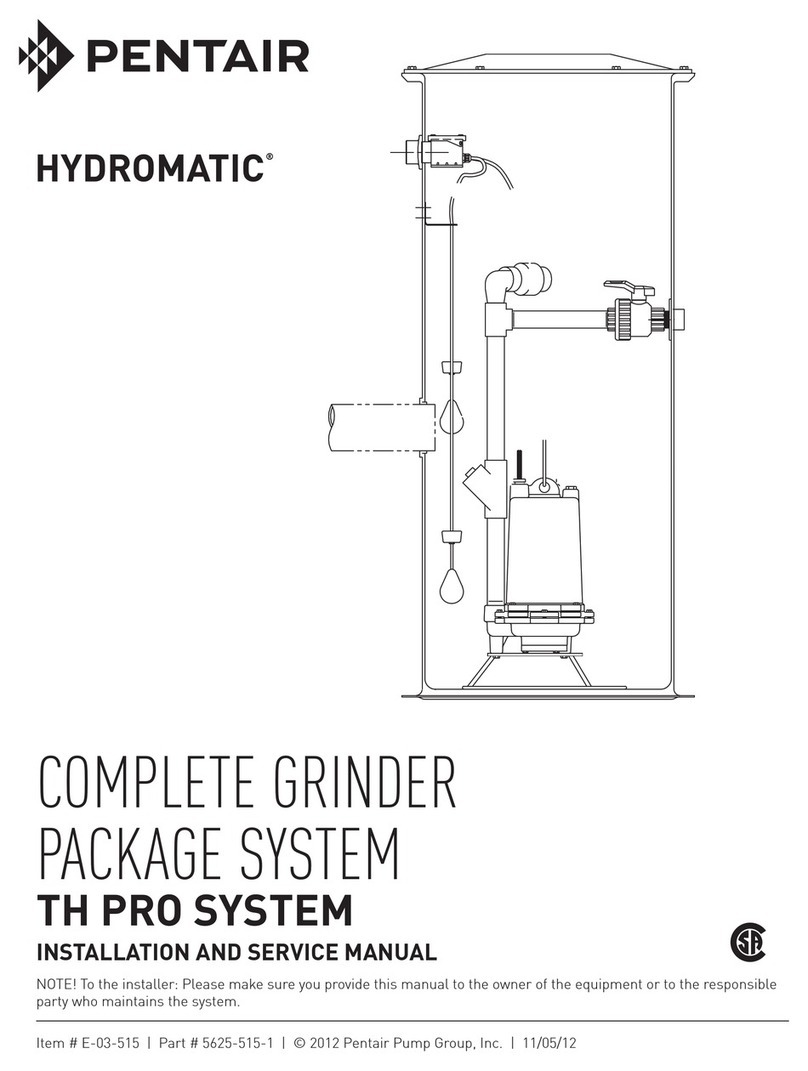Pentair Hydromatic Installation and service manual