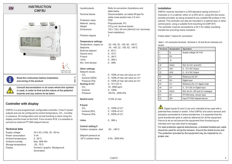 industrie technik CMF5U Instruction