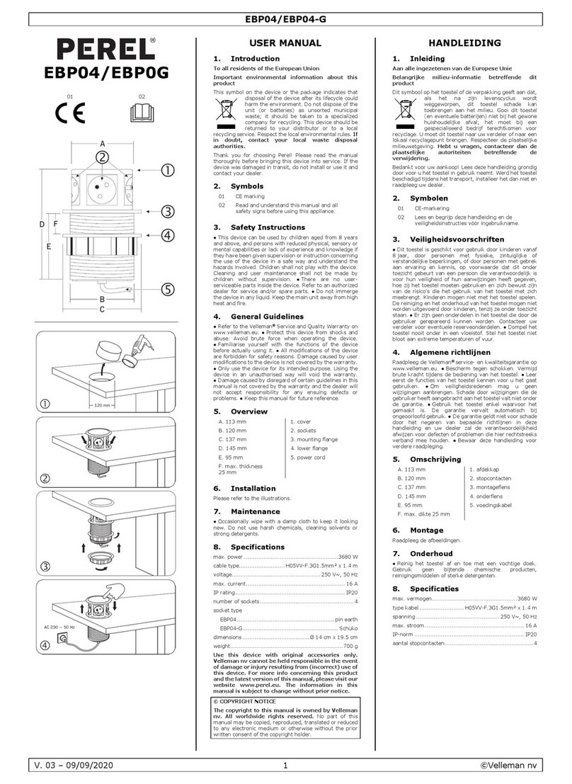 Velleman PEREL EBP04 user manual