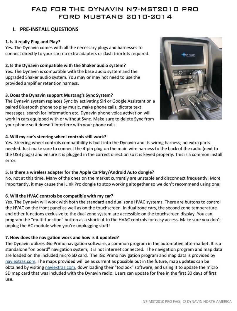 Dynavin N7-MST2010 PRO Installation guide