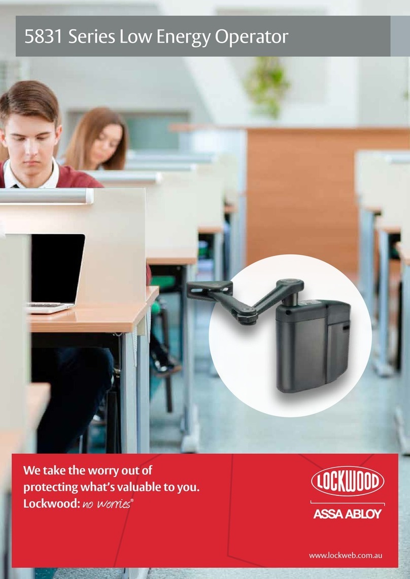 Assa Abloy Lockwood 5831 Series User manual Assa Abloy Lockwood 5831 Series User manual