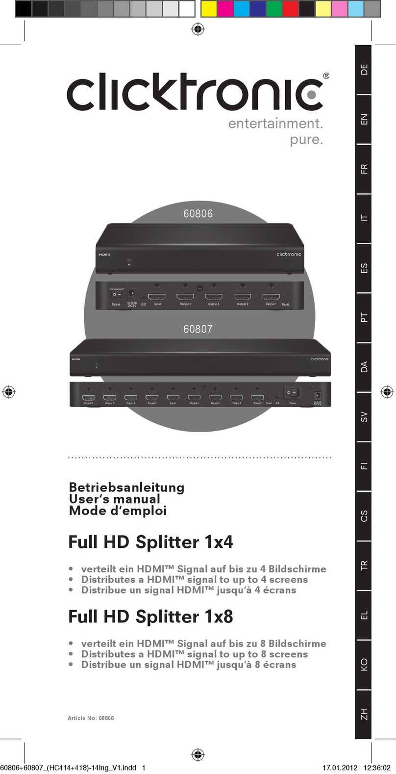 ClickTronic 60806 user manual