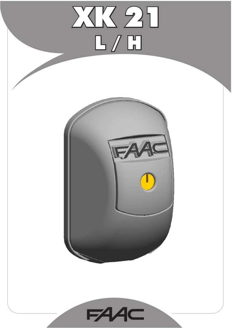 FAAC XK 21 L quick start guide