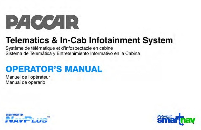 Peterbilt Paccar Telematics System User manual