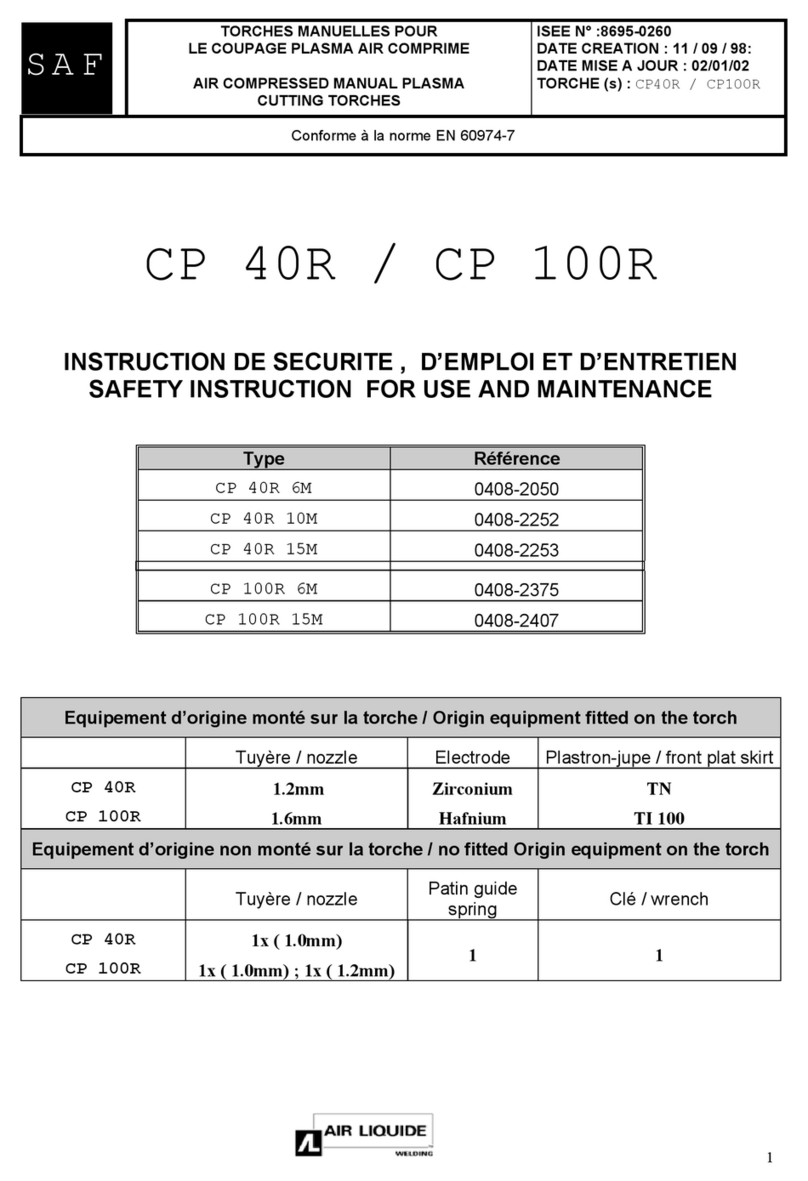 Air Liquide CP 40R 6M Safety instruction for use and maintenance