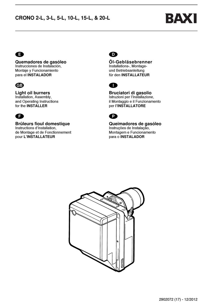 Baxi CRONO 2-L Installation, assembly, and operating instructions for the installer