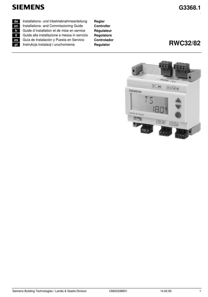 Siemens RWC32/82 User manual