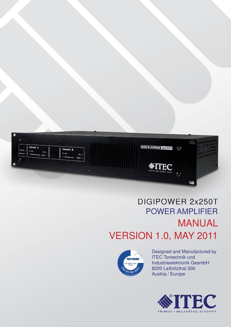 Itec DIGIPOWER 2x250T User manual