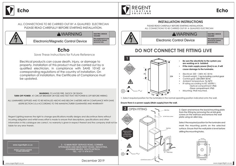Regent Lighting Solutions Echo User manual