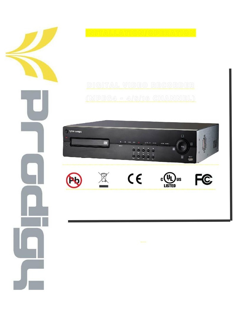 Prodigy PD-DVR4CD-500 Installation & operation