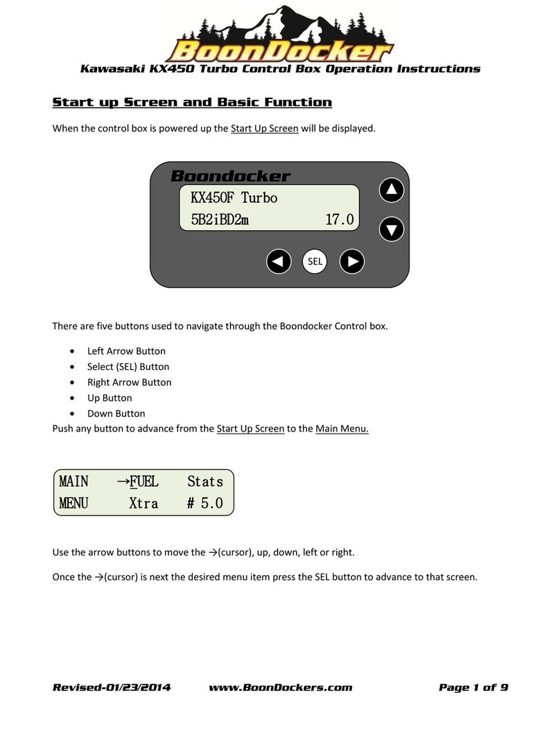 BoonDocker Turbo Control Box Operation instructions