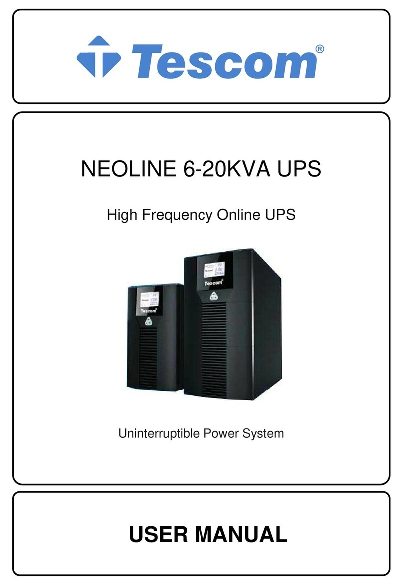 Tescom NEOLINE 6-20KVA UPS User manual