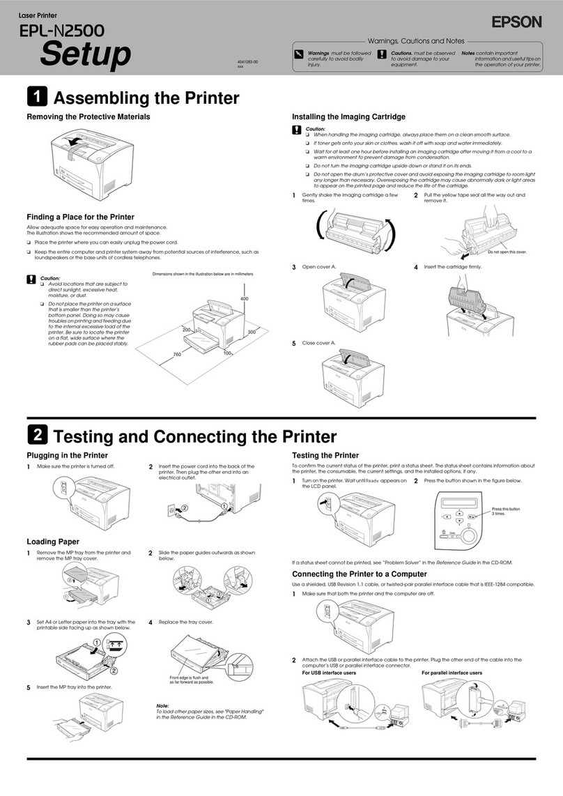 Epson EPL-N2500 Manual Epson EPL-N2500 Manual