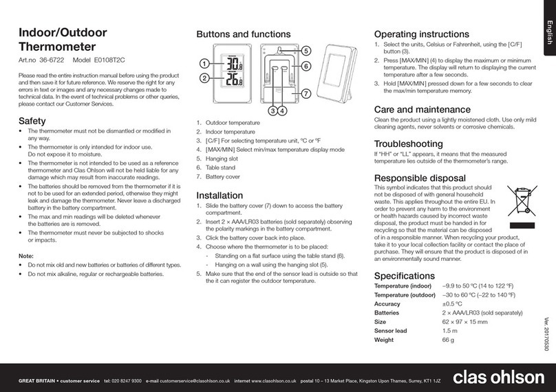 Clas Ohlson E0108T2C instruction manual
