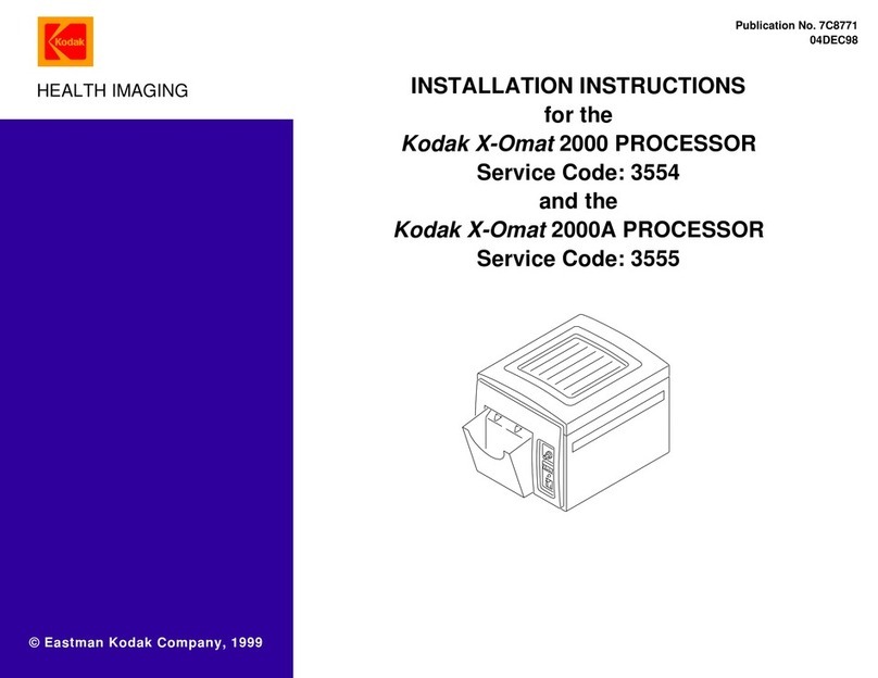 Kodak X-Omat 2000 installation instructions