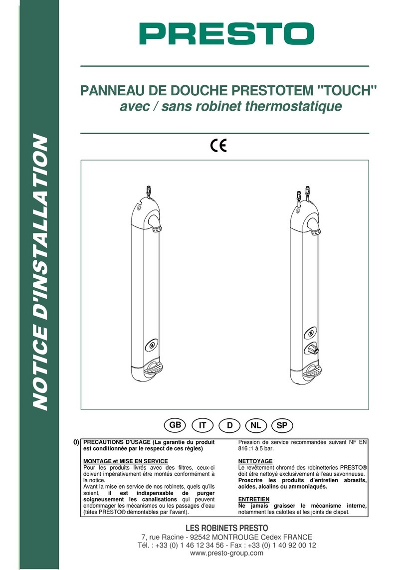 Presto PRESTOTEM TOUCH User manual