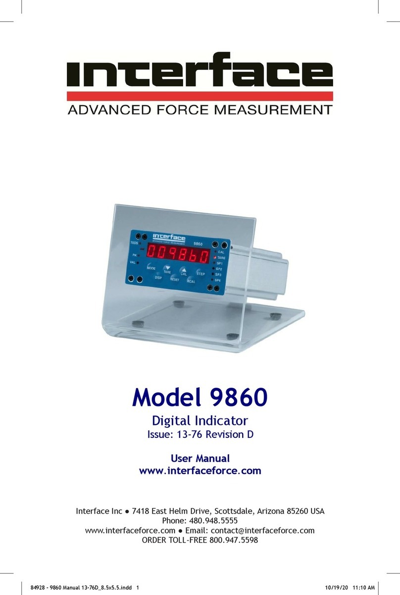Interface 9860 User manual