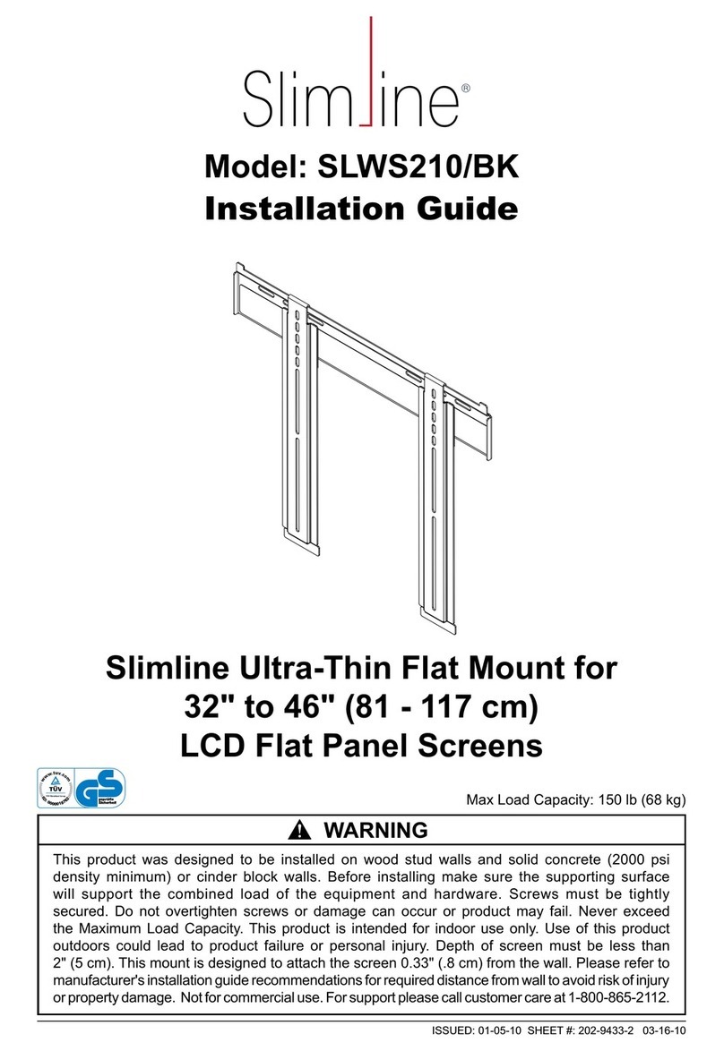 PEERLESS SlimLine SLWS210/BK User manual PEERLESS SlimLine SLWS210/BK User manual