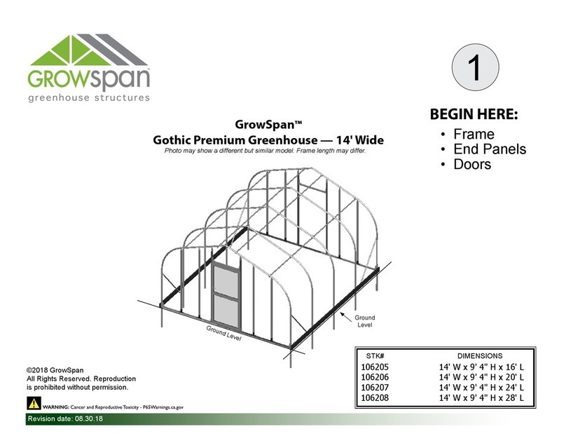 GrowSpan 106205 instruction manual